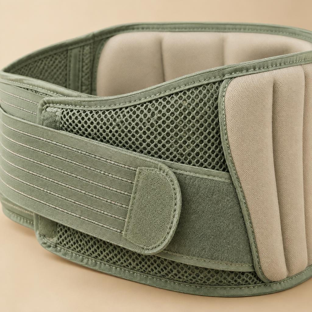 Mesh, padded panel and adjustable strap